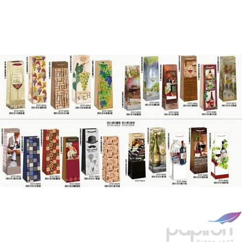 Ajándéktasak Italtasak Argus T3 12x40x9cm Happy Birthday 0737-0663 szülinapi Ajándéktasak