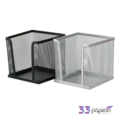 Fémhálós tömbtartó Victoria kockatömbtartó 10x10x10,5cm fekete Irodai kiegészítők Victoria Z701 BLACK