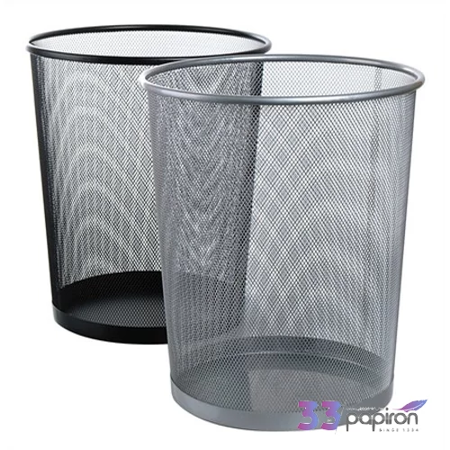 Fémhálós papírkosár Victoria 18L-es, 29,5x34,5cm fekete Irodai kiegészítők Victoria L5001 BLACK