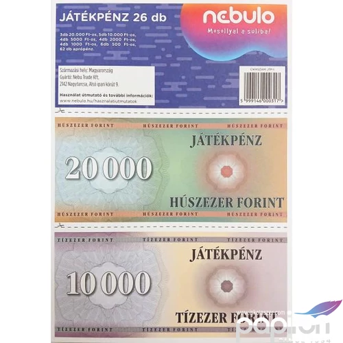 Játékpénz Nebulo 0 iskolaszezonos termék