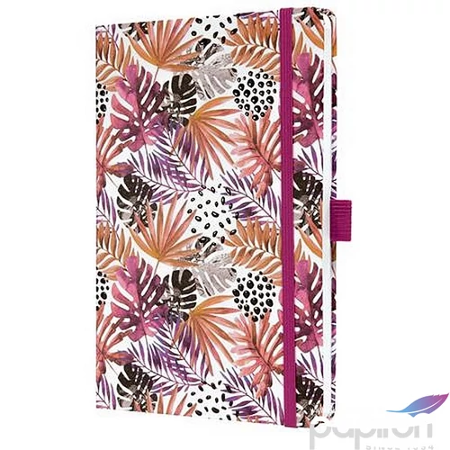 Jegyzetfüzet Sigel exkluzív, 135x203 mm, vonalas, 87 lap keményfedeles, Jolie, Apricot Jungle Fev
