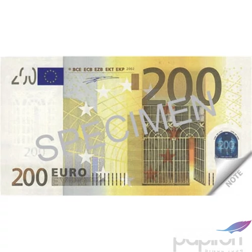 Jegyzettömb 120x61,5mm 70 lap, Panta Plast 200 Euro INP423005699