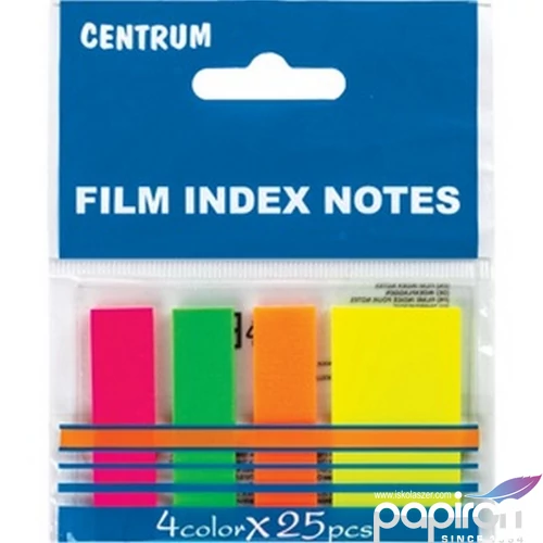 Jelölőcimke Centrum 45x12 és 25mm  4x25lapos neon 82216 műanyag oldaljelölő