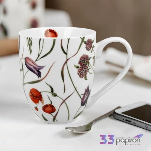 Bögre porcelán 1l Jumbo XXL FLOWER MEADOW Díszdobozban