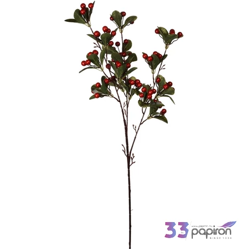 Dekorág pick 21' 105cm, piros bogyókkal váza dekor