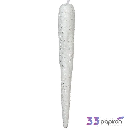 Karácsonyi dekor akasztós 24' jégcsap alakú 24cmx3.4cmx3.4cm sdkae 1db/ár