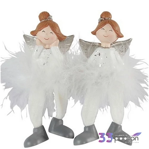 Dekor angyal Edge seater angel w/knot Elvie a2 white SDDST53