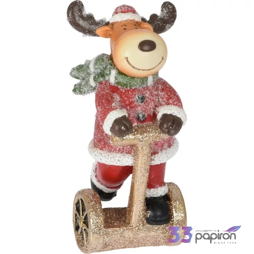 Karácsonyi dekor figura 14cm, 3 féle hóember, rénszarvas, mikulás