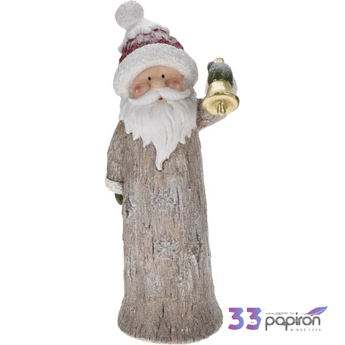 Karácsonyi dekor figura Világító 26x60cm, ledes kézzel festett kerámia figura