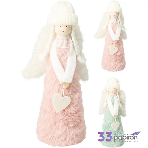 Karácsonyi dekor Filc angyal 22cm 2féle KPM25