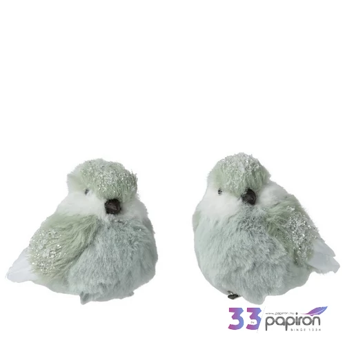 Karácsonyi dekor madár 24' glitteres, csiptetős, 2 féle 7cmx8cmx10cm sdkae