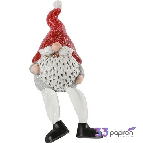 Dekor manó Edge seater gnome Darnel red mikulássapkás manó SDDST53