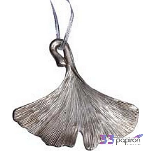 Karácsonyi dekor poly 11x10cm Ginko levél fehér arany akasztós Karácso Karácsonyi dekoráció dekor trend 2019/20