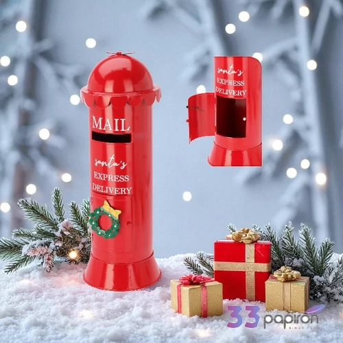 Karácsonyi dekor postaláda Piros 19x53cm KPM25
