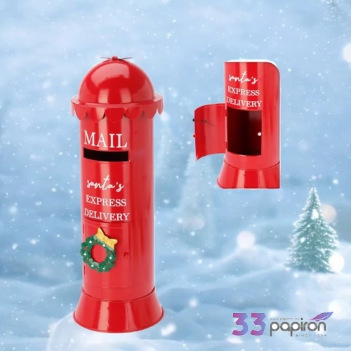 Karácsonyi dekor postaláda Piros 19x53cm KPM25