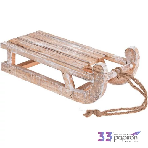 Szánkó Karácsonyi dekor 24 30cm faszánkó kpm