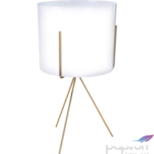 Virágtartó 35cm fehér fém 19x35cm virágtartó arany állvány kpm