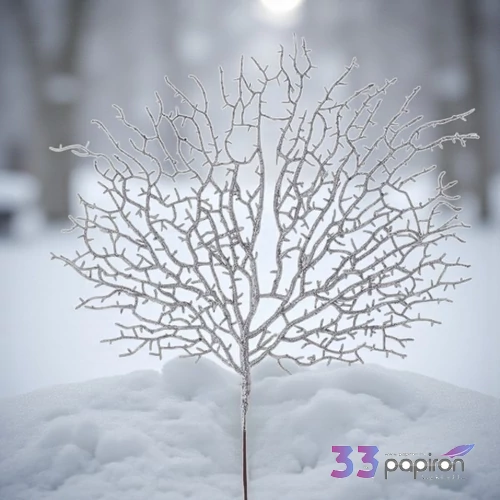 Karácsonyi Dekorág 23 ezüst glitteres, 53cm