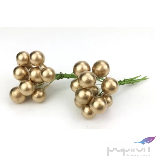 Karácsonyi gyöngy pick 1, 8cm Gyöngy betűzős arany 12db/csomag [5998997714794]