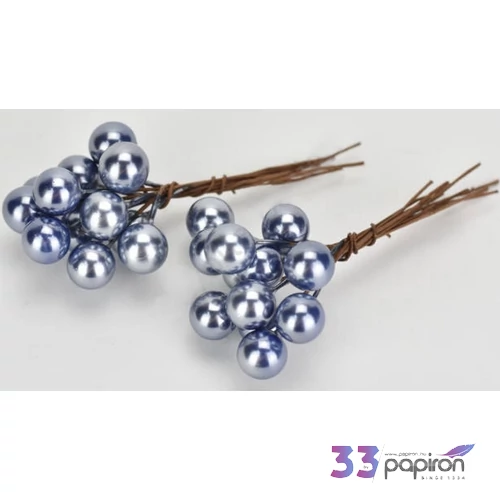 Karácsonyi gyöngy pick 1cm Gyöngy betűzős kék 24db/csomag [5998997714756]