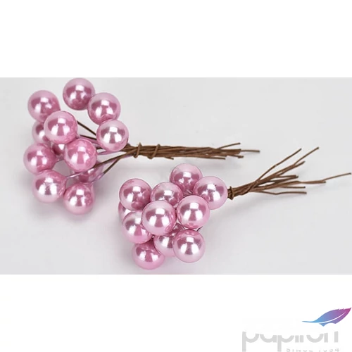 Karácsonyi gyöngy pick 1cm Gyöngy betűzős rózsaszín 24db/csomag [5998997714756]