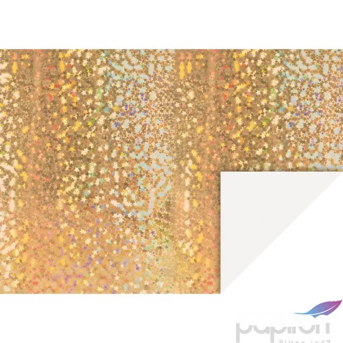 Karton HEYDA (50x70) 160g hologramos csillagok  arany 