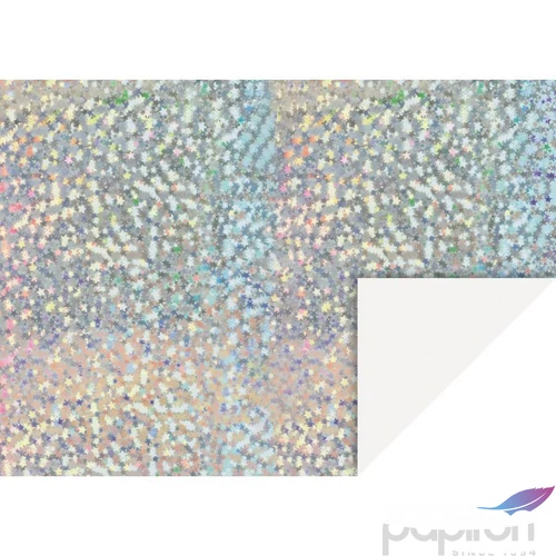 Karton HEYDA (50x70) 160g hologramos csillagok  ezüst