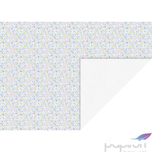 Karton HEYDA (50x70) 220g újrahasznosított kék virágo
