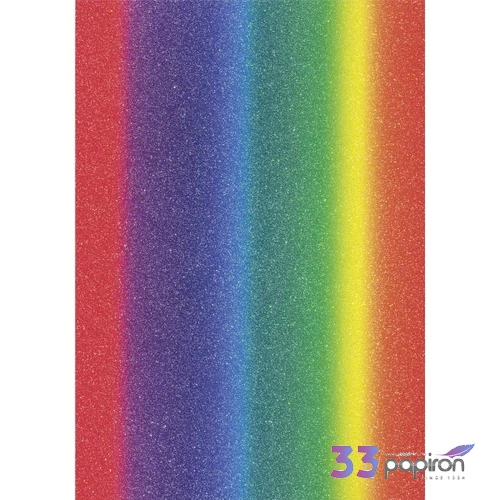 Karton HEYDA A/4 200g csillámos szivárványos  2118930
