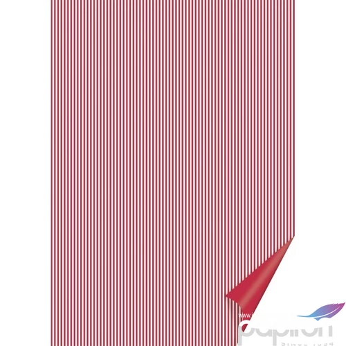 Karton kétoldalas HEYDA A/4 200g csíkos piros-fehér  204774633 