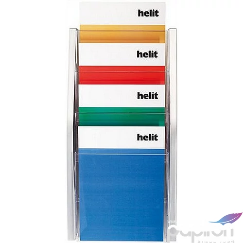 KataLógustartó A/5 Helit 4 rekeszes ezüst INH6270199