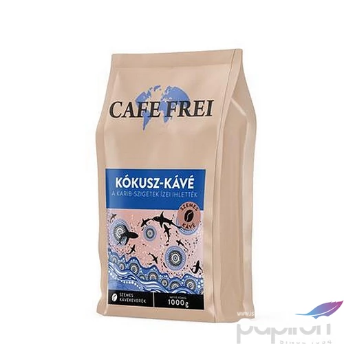 Kávé pörkölt szemes 1000 g CAFE FREI Karib-szigetek kókuszos