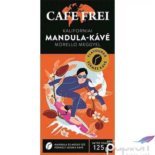 Kávé pörkölt szemes 125 g CAFE FREI Kaliforniai mandula morello meggyel