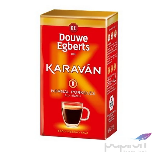 Kávé pörkölt,őrölt vákuumos csomagolásban 225 g DOUWE EGBERTS Karaván normál pörkölés