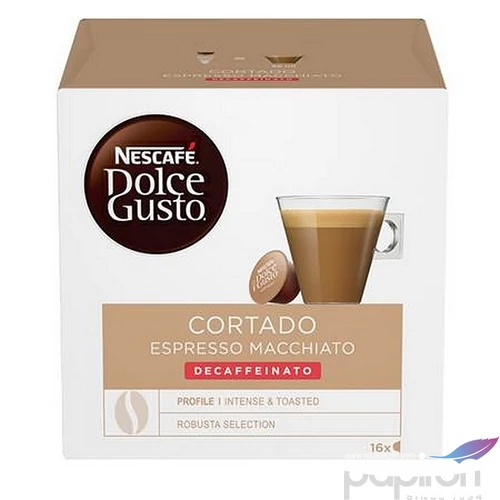Kávékapszula 16db,  NESCAFÉ DOLCE GUSTO Cortado koffeinmentes