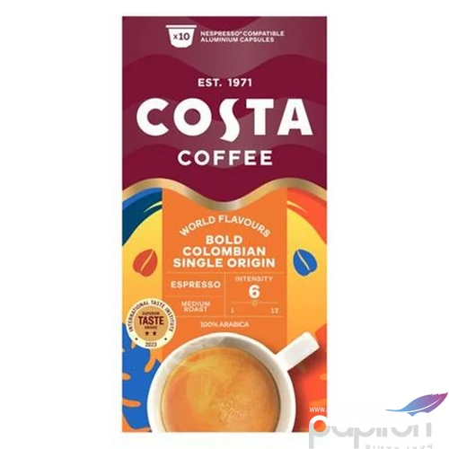 Kávékapszula Nespresso kompatibilis 10db COSTA Bold Colombian Single Origin Espresso