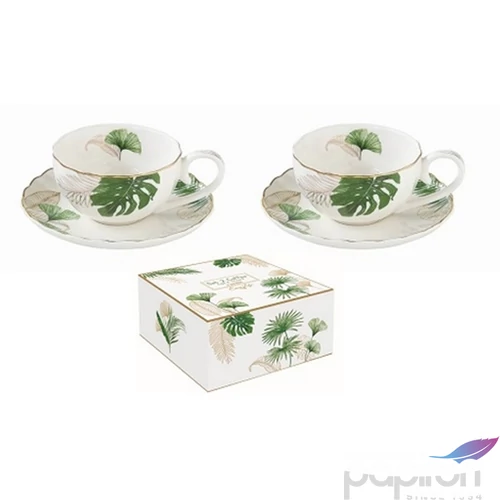 Csésze+alj kávés Porcelán 100ml Exotique 2db-os dobozban