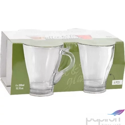 Bögre üveg 300ml 4db-os szett