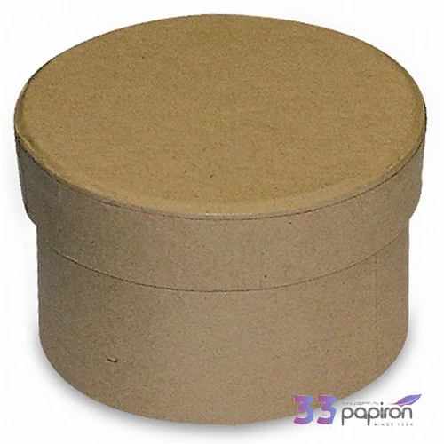 Papírdoboz kerek natúr 8X5cm KC10