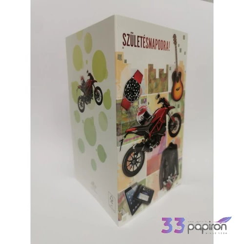 Képeslap 7 ARGUS 15-6526 Szülinap férfi motor,gitár,telef 