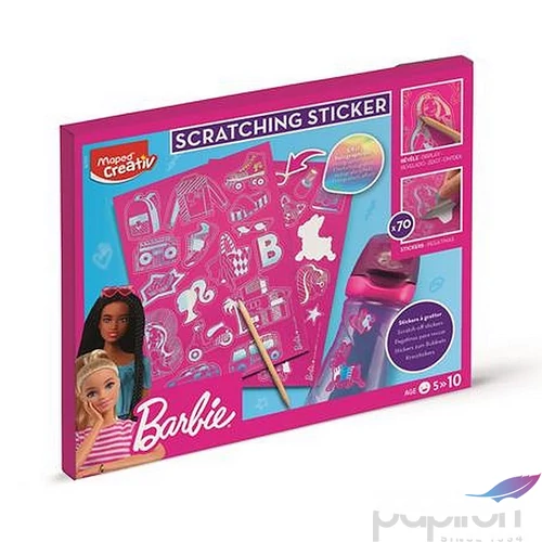 Képkarcoló matricás készlet MAPED CREATIV Barbie Scratching