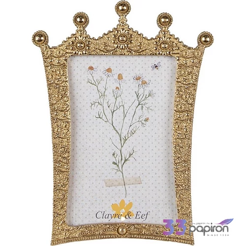 Képkeret 15x2x20cm Arany korona