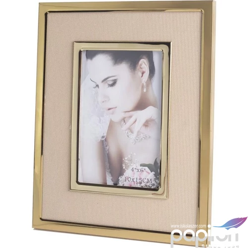 Képkeret 19x24cm Fém+Műb.Háló Kr/A 