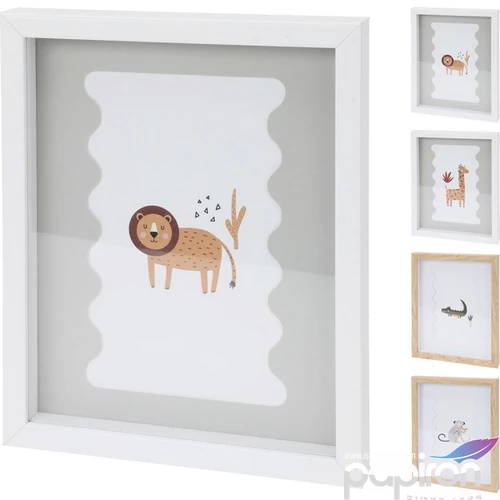 Képkeret 4féle mintával 25x30cm paszpartuval fehér színű kpmhu '25