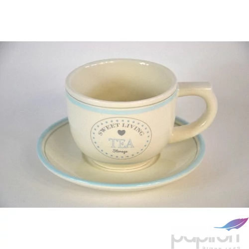 Kerámia CSÉSZE+ALJ M:6,5CM ÁTM:12CM 219ML Sweet living