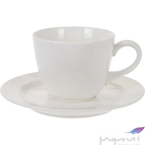 Porcelán csésze+alj 235ml Fehér csésze:7x8,5cm, tál:1,5x15,5cm