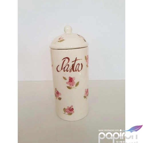 Tésztatartó kerámia 10,5x26cm Violin rózsás, kézzel festett