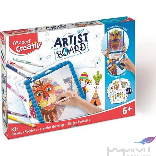 Készségfejlesztő készlet Maped Creativ Artist Board törölhető tábla átlátszó mágneses kalandos világ