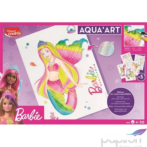 Készségfejlesztő készlet Maped Akvarell festőkészlet Maped Creativ Aqua Art-Barbie