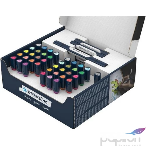Kétvégű marker készlet 52 darabos, Paint-It 040 Twin marker Set 1, 20 különböző szín